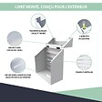 ATOLE - Cache tuyau d'Arrosage en Aluminium thermolaqué pour dévidoir mural - Taille 2 - Blanc. - vignette