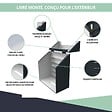 ATOLE - Cache tuyau d'Arrosage en Aluminium thermolaqué pour dévidoir mural - Taille 2 - Gris anthracite. - vignette