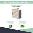 ATOLE - Cache tuyau d'Arrosage en Aluminium thermolaqué pour dévidoir mural - Taille 2 - Crème. - vignette