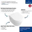 VILLEROY ET BOCH - Cuvette WC suspendu sans bride Architectura avec abattant - vignette