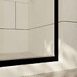AURLANE - Porte de douche Pivotante et retour 90x90x200 - Profilés noir mat - CRUSH PIVOTANTE - vignette