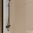 AURLANE - Paroi de Douche 140x200cm en Verre Trempé Transparent 8mm Anticalcaire - Profilé Noir Mat - LINA - vignette