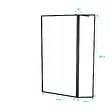AURLANE - Paroi de Douche avec Volet Pivotant - Cadre et Bras Alu. NOIR MAT - 100+40x200cm - DARK CONTOURING - vignette