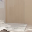 AURLANE - Paroi de Douche 120x200cm en Verre Trempé Transparent 8mm Anticalcaire - Profilé Noir Mat - LINA - vignette