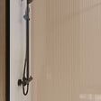 AURLANE - Paroi de Douche 80x200cm en Verre Trempé Transparent 8mm Anticalcaire - Profilé Noir Mat - LINA - vignette