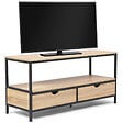 ID MARKET - Meuble TV 113 cm DETROIT 2 tiroirs design industriel - vignette