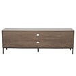 OVIALA - Meuble TV rectangulaire 2 portes L160 cm bois foncé - Ketry - vignette