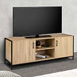 ID MARKET - Meuble TV 140 cm DETROIT 2 portes design industriel - vignette
