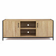 ID MARKET - Meuble TV 140 cm DETROIT 2 portes design industriel - vignette