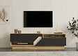 HABITAT ET JARDIN - Meuble TV en bois "Yaprak" - 160 x 40 x 45 cm - Saphir, Anthracite - vignette