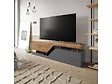 HABITAT ET JARDIN - Meuble TV "Ceelias" -160 x 46 x 35 cm - Gris/Marron - vignette