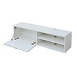 OVIALA - Meuble TV suspendu 120 cm moderne blanc - Holly - vignette