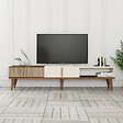 HABITAT ET JARDIN - Meuble TV en bois "Milan" - 180 x 35 x 40 cm - Crème de noix - vignette