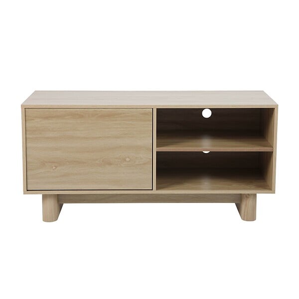 OVIALA - Meuble TV 120 cm scandinave bois clair - Bowy - large