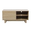 OVIALA - Meuble TV 120 cm scandinave bois clair - Bowy - vignette