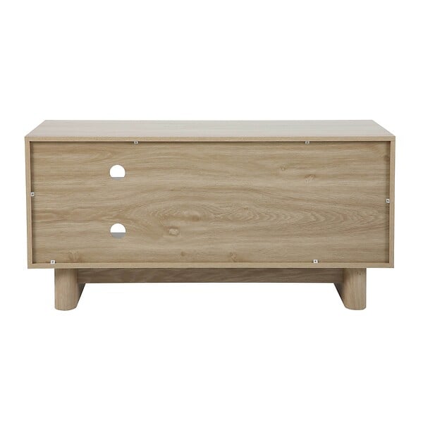 OVIALA - Meuble TV 120 cm scandinave bois clair - Bowy - large