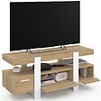 ID MARKET - Meuble TV 116 cm PHOENIX avec tiroirs bois et blanc - vignette