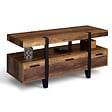 ID MARKET - Meuble TV 113 cm AUSTRIA avec tiroirs bois pieds épingle - vignette