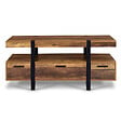 ID MARKET - Meuble TV 113 cm AUSTRIA avec tiroirs bois pieds épingle - vignette