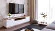 HABITAT ET JARDIN - Meuble TV en bois "FR7" - 180 x 44 x 44 cm - Pin atlantiqueBlanc - vignette