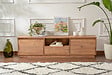 HABITAT ET JARDIN - Meuble TV en bois "Vanguard" - 160 x 29 x 42 cm - Pin atlantique - vignette