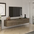 HABITAT ET JARDIN - Meuble TV en bois "West" - 150 x 32 x 30 cm - Noyer - vignette