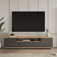 HABITAT ET JARDIN - Meuble TV en bois "FR7" - 180 x 44 x 44 cm - Pin atlantiqueAnthracite - vignette