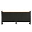 OVIALA - Meuble TV épuré rectangulaire L120 cm bois noir - Gina - vignette