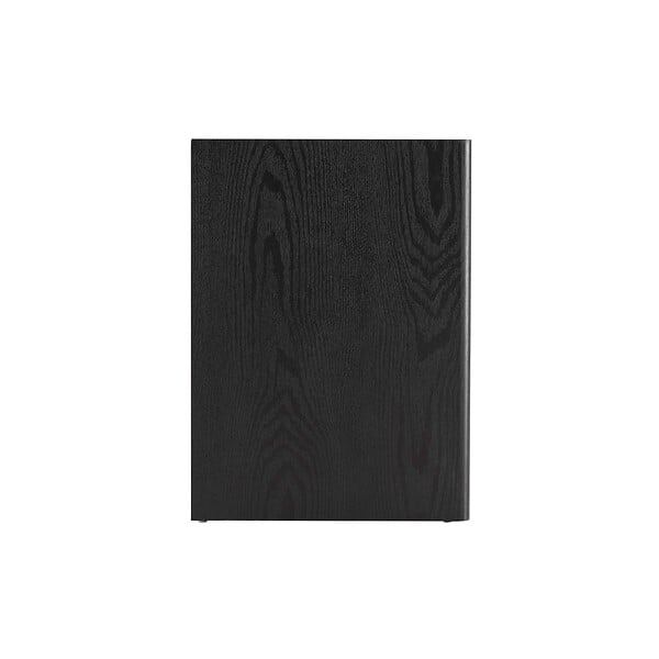 OVIALA - Meuble TV épuré rectangulaire L120 cm bois noir - Gina - large