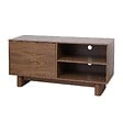 OVIALA - Meuble TV 120 cm scandinave bois foncé - Bowy - vignette