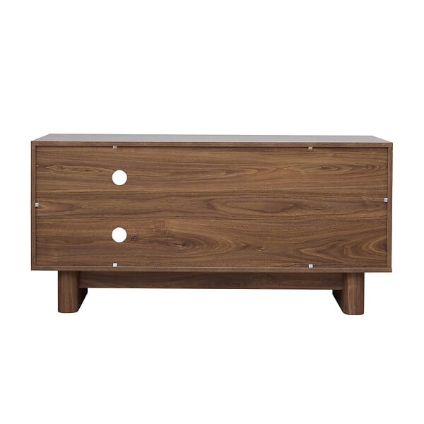 OVIALA - Meuble TV 120 cm scandinave bois foncé - Bowy - large