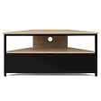 ID MARKET - Meuble TV 100 cm d'angle BOSTON avec placard noir design industriel - vignette