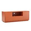 OVIALA - Meuble TV moderne rectangulaire L140 cm orange - Ruben - vignette