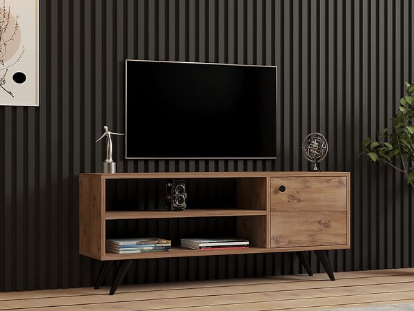 HABITAT ET JARDIN - Meuble TV en bois "Jena" - 120 x 29 x 50 cm - Pin Atlantique - large