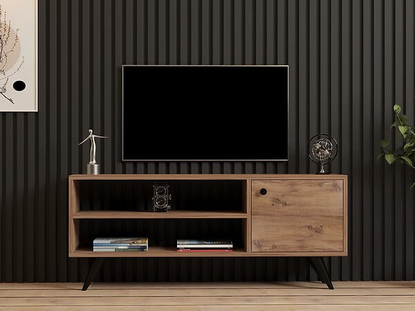 HABITAT ET JARDIN - Meuble TV en bois "Jena" - 120 x 29 x 50 cm - Pin Atlantique - large