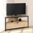 ID MARKET - Meuble TV 100 cm d'angle DETROIT avec placard design industriel - vignette