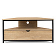 ID MARKET - Meuble TV 100 cm d'angle DETROIT avec placard design industriel - vignette