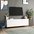 HABITAT ET JARDIN - Meuble TV en bois "White" - 150 x 31 x 44 cm - Blanc - vignette