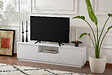 HABITAT ET JARDIN - Meuble TV en bois "Vanguard" - 160 x 29 x 42 cm - Blanc naturel - vignette