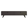 OVIALA - Meuble TV 160 cm mélaminé  gris - Jim - vignette