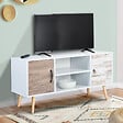 ID MARKET - Meuble TV 113 cm scandinave BAHIA 2 portes - vignette