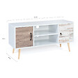 ID MARKET - Meuble TV 113 cm scandinave BAHIA 2 portes - vignette