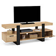 ID MARKET - Meuble TV 140 cm PHOENIX avec tiroirs bois et noir - vignette