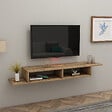 HABITAT ET JARDIN - Meuble TV en bois "Muson" - 120 x 29 x 18 cm - Pin Atlantique - vignette