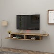 HABITAT ET JARDIN - Meuble TV en bois "Muson" - 120 x 29 x 18 cm - Pin Atlantique - vignette