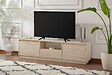 HABITAT ET JARDIN - Meuble TV en bois "Vanguard" - 160 x 29 x 42 cm - Travertin - vignette