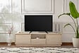 HABITAT ET JARDIN - Meuble TV en bois "Vanguard" - 160 x 29 x 42 cm - Travertin - vignette