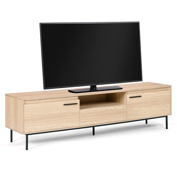 ID MARKET - Meuble TV 180 cm SEATTLE avec rangements design industriel - large