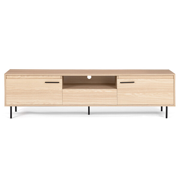 ID MARKET - Meuble TV 180 cm SEATTLE avec rangements design industriel - large