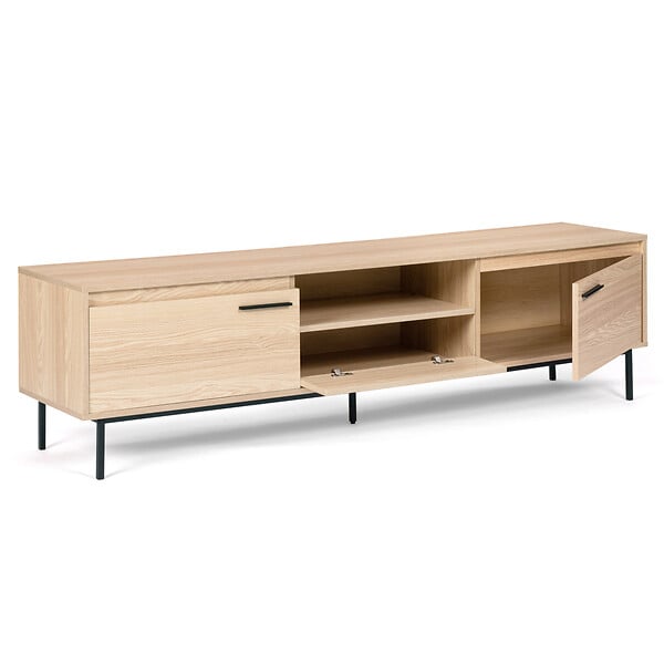 ID MARKET - Meuble TV 180 cm SEATTLE avec rangements design industriel - large